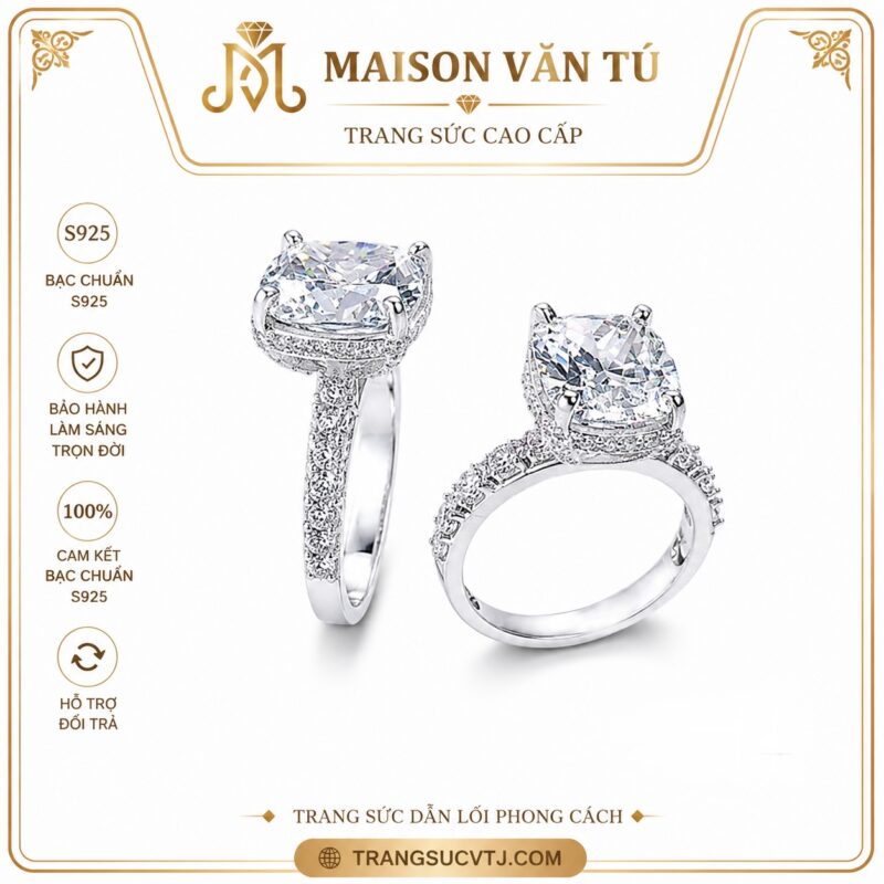 Nhẫn bạc cao cấp 76388