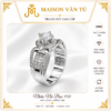 Nhẫn bạc cao cấp xi kim(phủ vàng trắng 18k) Lx99633